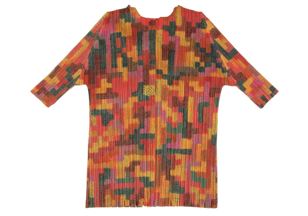 PLEATS PLEASE Cutting Graphic Printed Cardigan K-167325_011