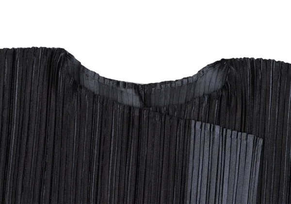 プリーツプリーズPLEATS PLEASE シャイニープリーツボタンレスカーディガン チャコール3 K-167327_004