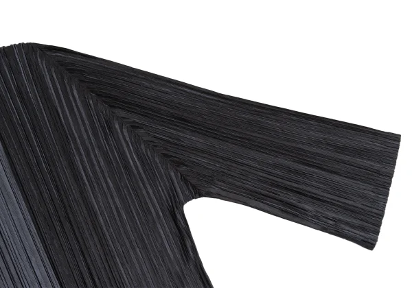 プリーツプリーズPLEATS PLEASE シャイニープリーツボタンレスカーディガン チャコール3 K-167327_005