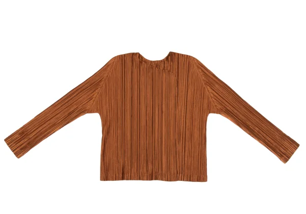 PLEATS PLEASE Shiny Pleated Buttonless Cardigan K-167328_002