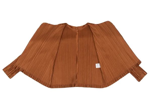 PLEATS PLEASE Shiny Pleated Buttonless Cardigan K-167328_009