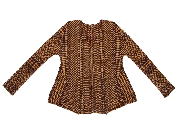 PLEATS PLEASE Geometric Printed Buttonless Cardigan K-167329_002