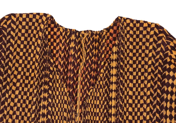 PLEATS PLEASE Geometric Printed Buttonless Cardigan K-167329_004