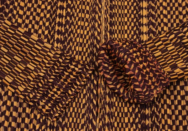 PLEATS PLEASE Geometric Printed Buttonless Cardigan K-167329_006