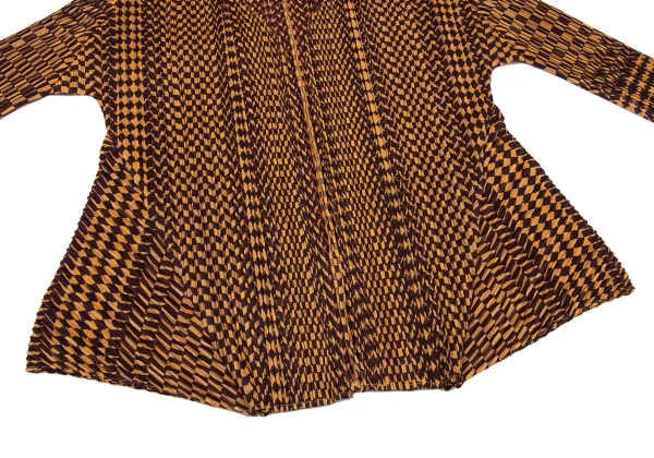 PLEATS PLEASE Geometric Printed Buttonless Cardigan K-167329_007