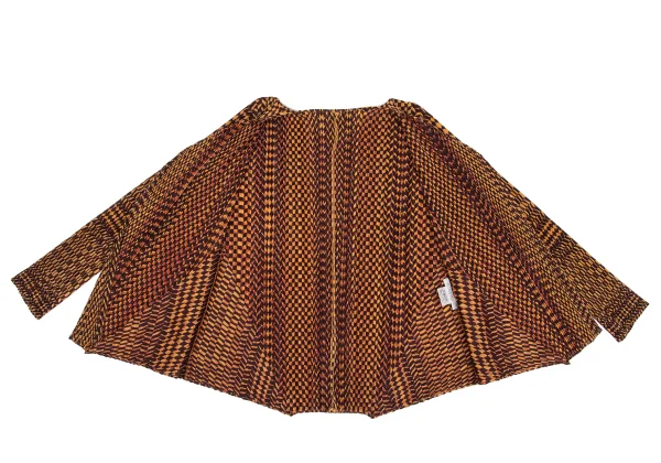 PLEATS PLEASE Geometric Printed Buttonless Cardigan K-167329_008