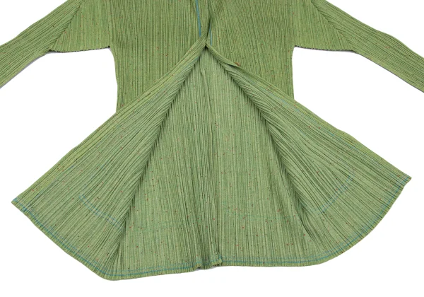 PLEATS PLEASE Fabric Print Fly Front Cardigan K-167331_011