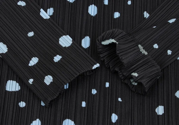 PLEATS PLEASE Dot Printed Buttonless Long Cardigan K-167332_006