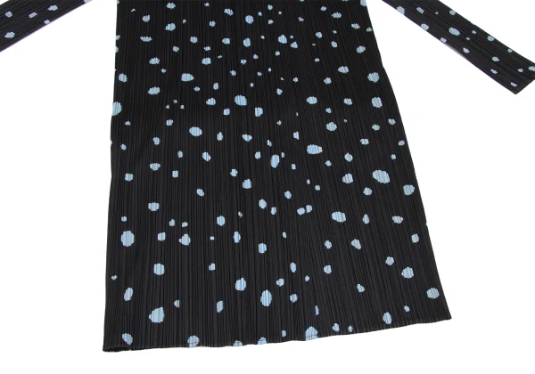 PLEATS PLEASE Dot Printed Buttonless Long Cardigan K-167332_007