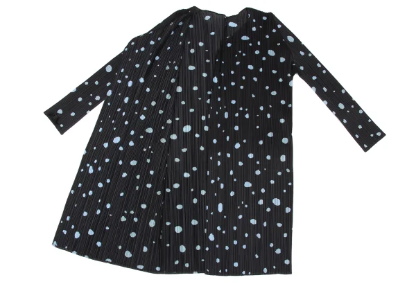 PLEATS PLEASE Dot Printed Buttonless Long Cardigan K-167332_008