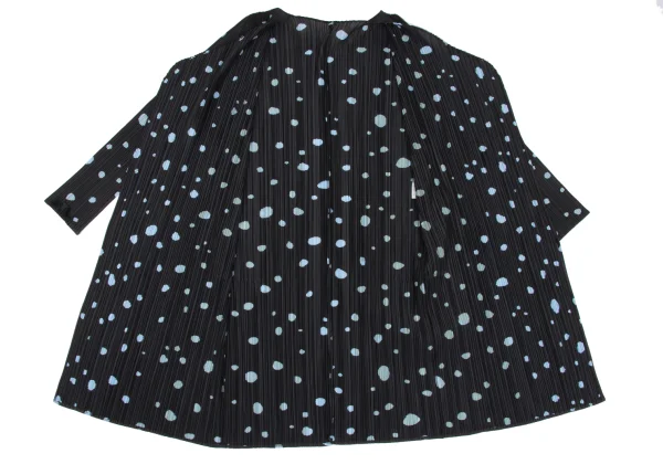 PLEATS PLEASE Dot Printed Buttonless Long Cardigan K-167332_009