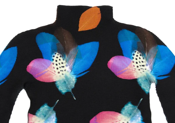 ISSEY MIYAKE me Feather Print Stretch Pleats Top K-167341_003