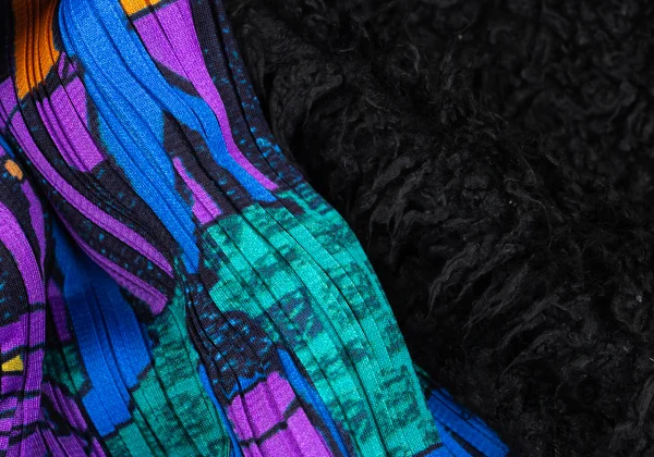 Unbranded Marche Print Boa Lined Stole K-167344_007