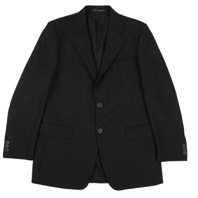 GIANNI VERSACE Wool Plaid Weave Jacket