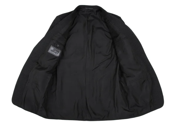 GIANNI VERSACE Wool Plaid Weave Jacket K-167349_010