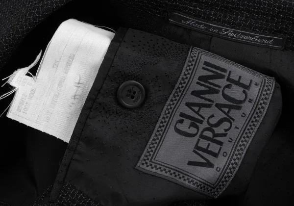 GIANNI VERSACE Wool Plaid Weave Jacket K-167349_017