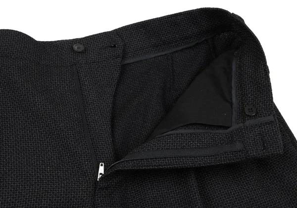 GIANNI VERSACE Wool Plaid Weave Tuck Double Pants K-167350_004