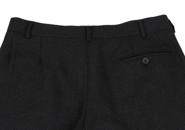 GIANNI VERSACE Wool Plaid Weave Tuck Double Pants K-167350_010