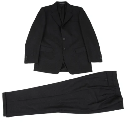 GIANNI VERSACE Wool Plaid Weave Jacket & Pants