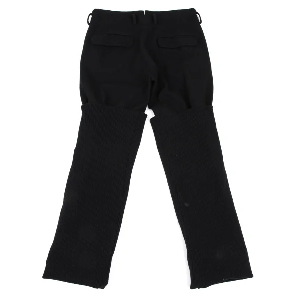 Y's Wool Rib Knit Layered Pants K-167357_010