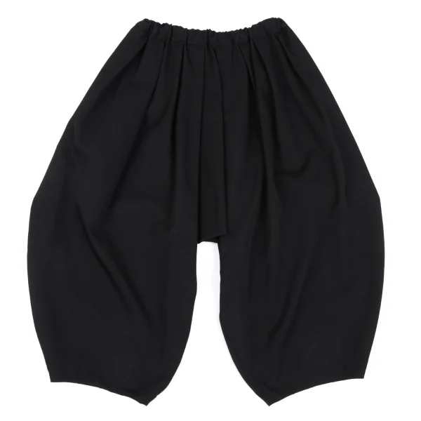 COMME des GARCONS Wool Gabardine Tuck Dropped Crotch Pants Black XS K-167360_001