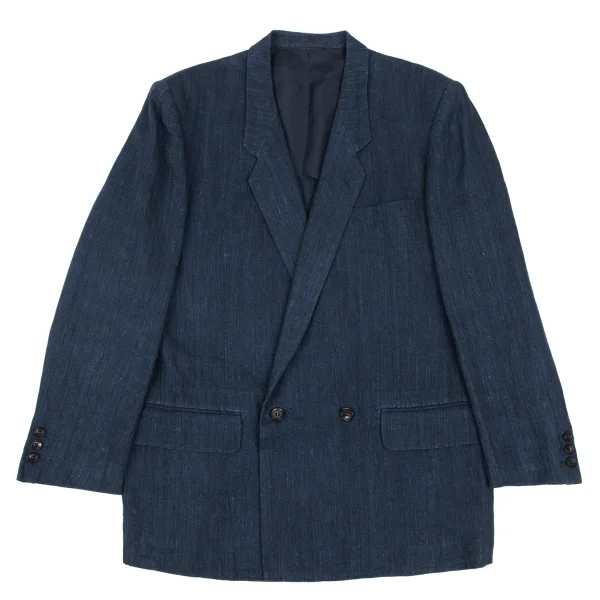 COMME des GARCONS HOMME Linen Double Jacket Blue S K-167361_001