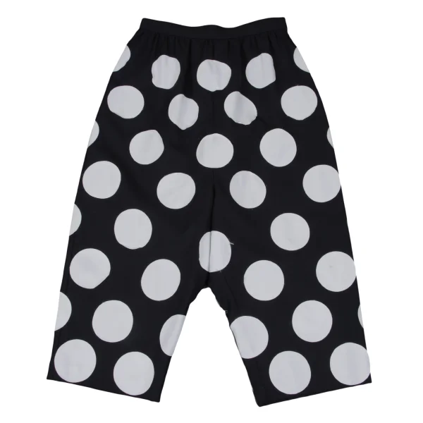 ジュンヤワタナベ コムデギャルソンJUNYA WATANABE COMME des GARCONS ウールドットパッチデザインクロップドパンツ 黒白XS