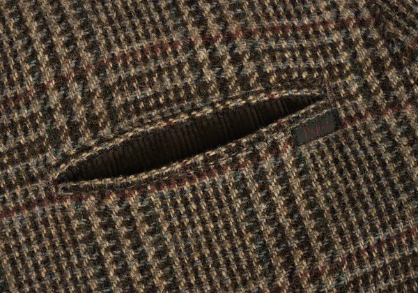 Papas Harris Tweed Corduroy Switching Check Jacket K-167365_006