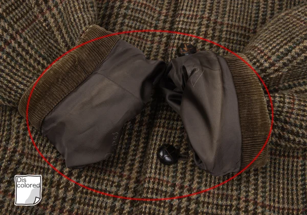 Papas Harris Tweed Corduroy Switching Check Jacket K-167365_009