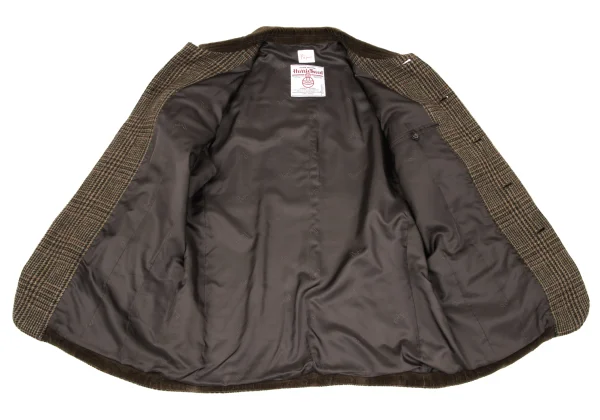 Papas Harris Tweed Corduroy Switching Check Jacket K-167365_016