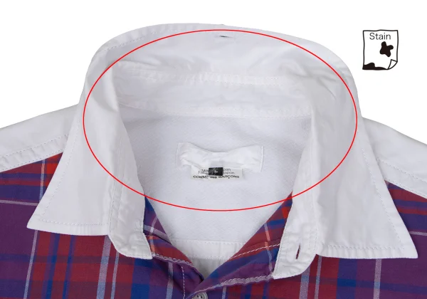 GANRYU Check Mesh Switching Long Sleeve Shirt K-167367_004