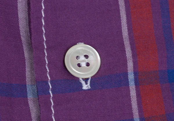 GANRYU Check Mesh Switching Long Sleeve Shirt K-167367_006