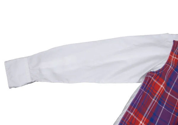 GANRYU Check Mesh Switching Long Sleeve Shirt K-167367_007