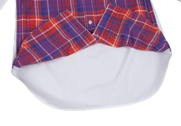 GANRYU Check Mesh Switching Long Sleeve Shirt K-167367_009