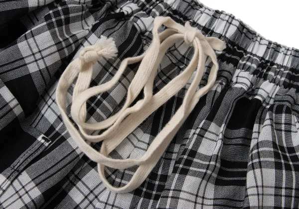 tricot COMME des GARCONS See-through Check Dropped Crotch Pants K-167369_010