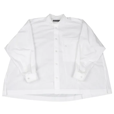 ISSEY MIYAKE MEN Poly Cotton Mao collar Oversized Shirt