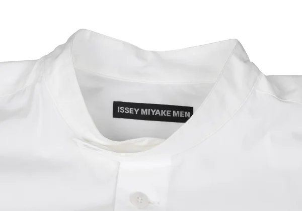 ISSEY MIYAKE MEN Poly Cotton Mao collar Oversized Shirt K-167370_003