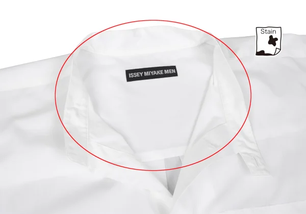 ISSEY MIYAKE MEN Poly Cotton Mao collar Oversized Shirt K-167370_005
