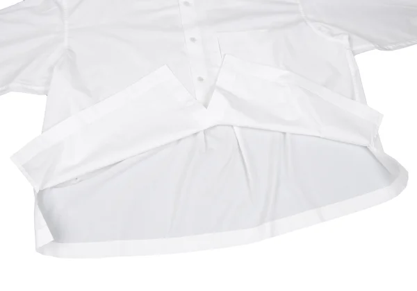 ISSEY MIYAKE MEN Poly Cotton Mao collar Oversized Shirt K-167370_013