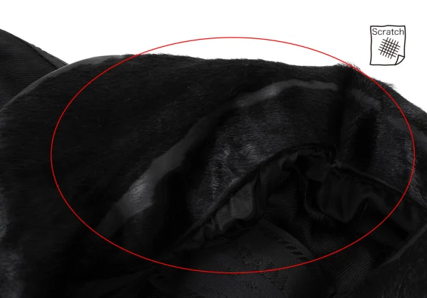 PRADA Unborn Calf Collar Nylon Balmacaan Coat K-167372_004