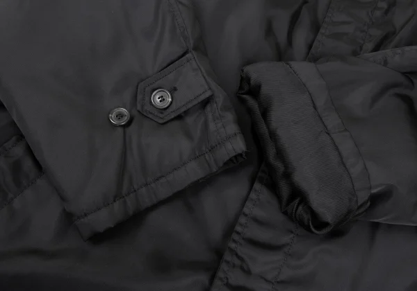 PRADA Unborn Calf Collar Nylon Balmacaan Coat K-167372_007