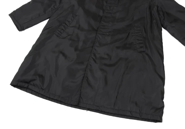PRADA Unborn Calf Collar Nylon Balmacaan Coat K-167372_008