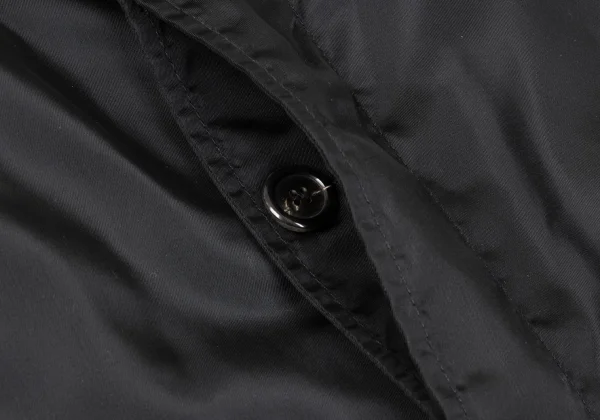 PRADA Unborn Calf Collar Nylon Balmacaan Coat K-167372_010