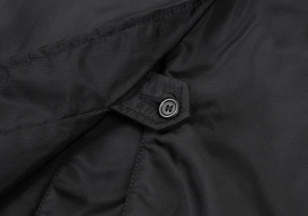 PRADA Unborn Calf Collar Nylon Balmacaan Coat K-167372_014