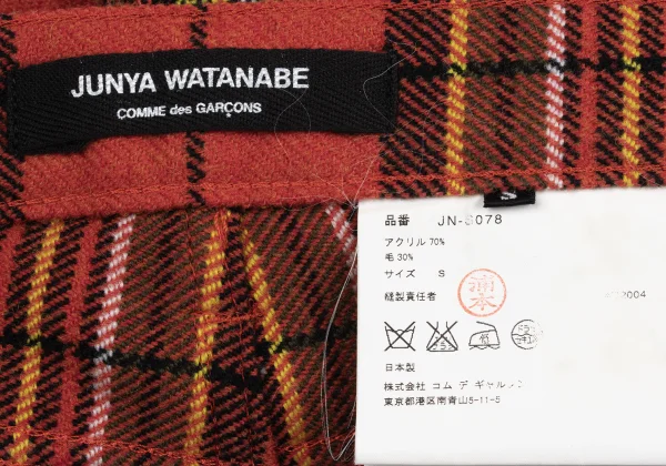JUNYA WATANABE COMME des GARCONS Acrylic Blend Checked Skirt K-167373_017
