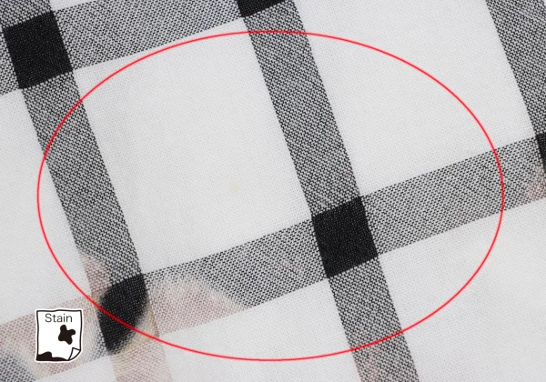 Y's Cotton Cupra Bleached Check Skirt K-167374_004