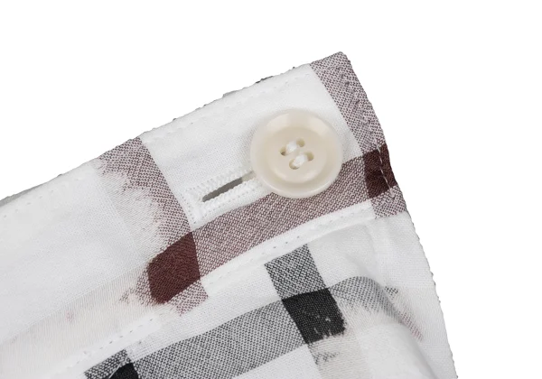 Y's Cotton Cupra Bleached Check Skirt K-167374_007