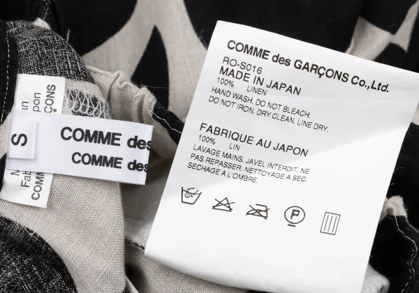 COMME des GARCONS Linen Dot Hole Design Skirt K-167376_015