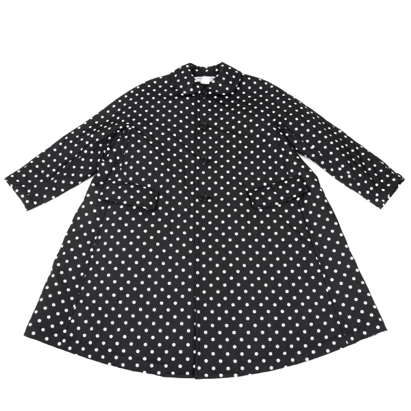 COMME des GARCONS Poly Padded Dot Flare Coat K-167379_002