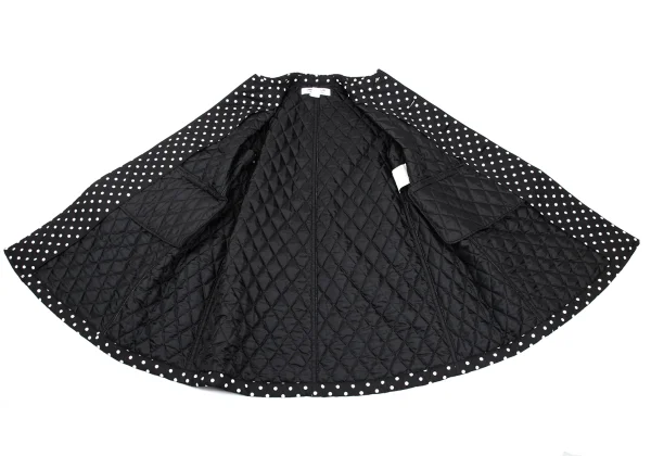 COMME des GARCONS Poly Padded Dot Flare Coat K-167379_010